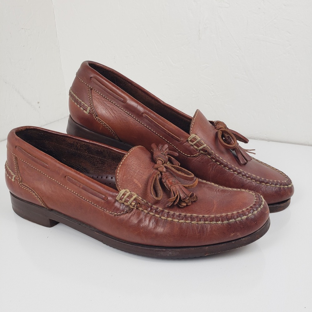 Cole Haan‎ Country Mens 10M Brown Leather Tassel Kiltie Loafers 2909 Brazil